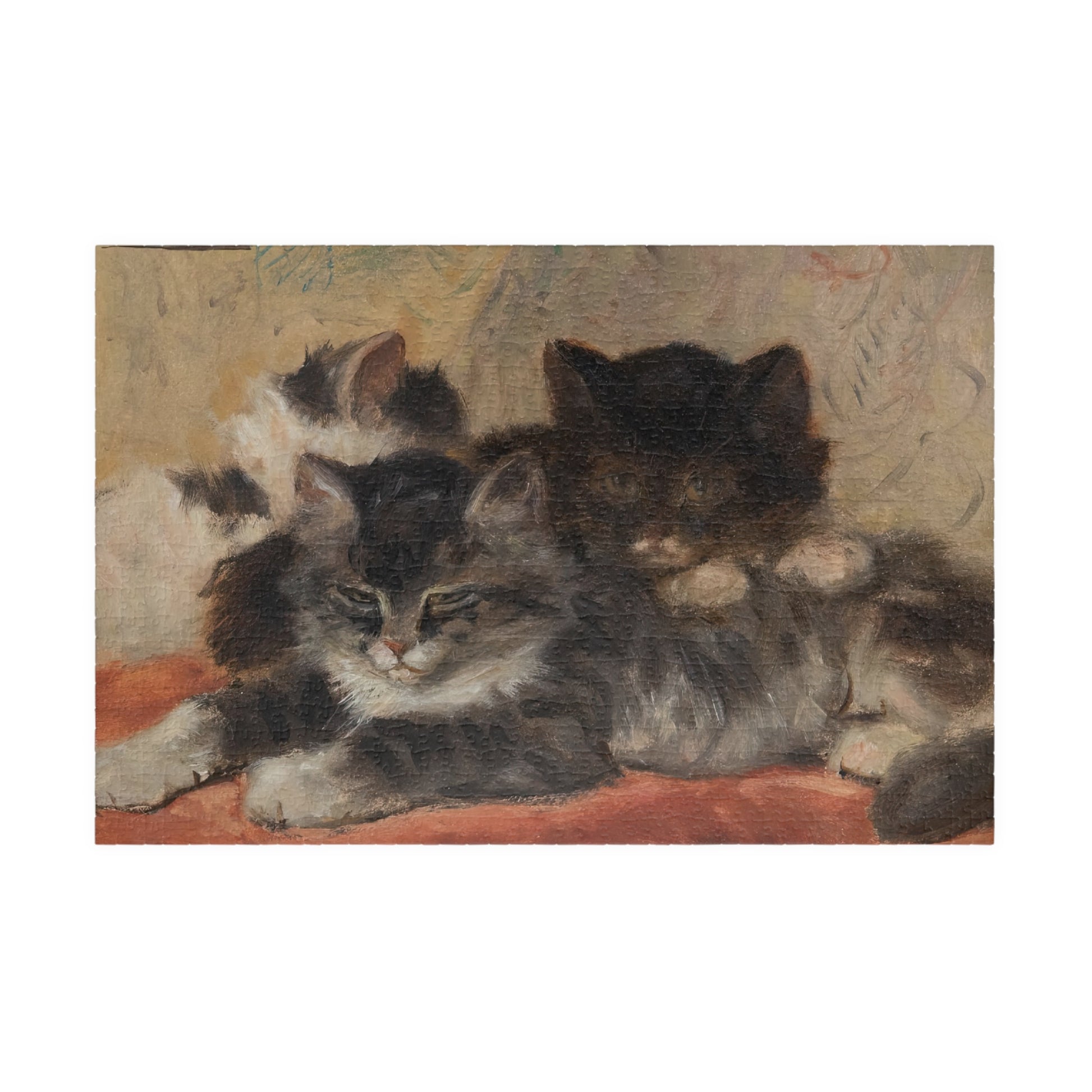 Three Cats Puzzle | Henriette Ronner - - 1014 pcs (Horizontal) - 
