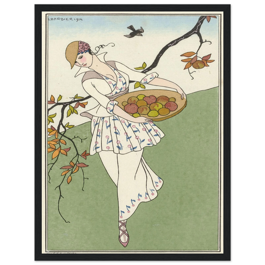 Toilette de taffetas (1914) Art Print | George Barbier - Framed Poster - 30x40 cm / 12x16″ - Black frame
