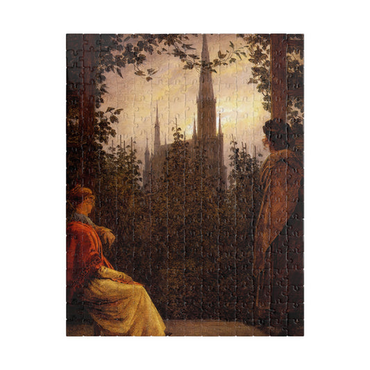 Tonnelle à Greifswald Puzzle | Caspar David Friedrich - - 252 pcs (Vertical) - 