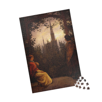 Tonnelle à Greifswald Puzzle | Caspar David Friedrich - - 252 pcs (Vertical) - 