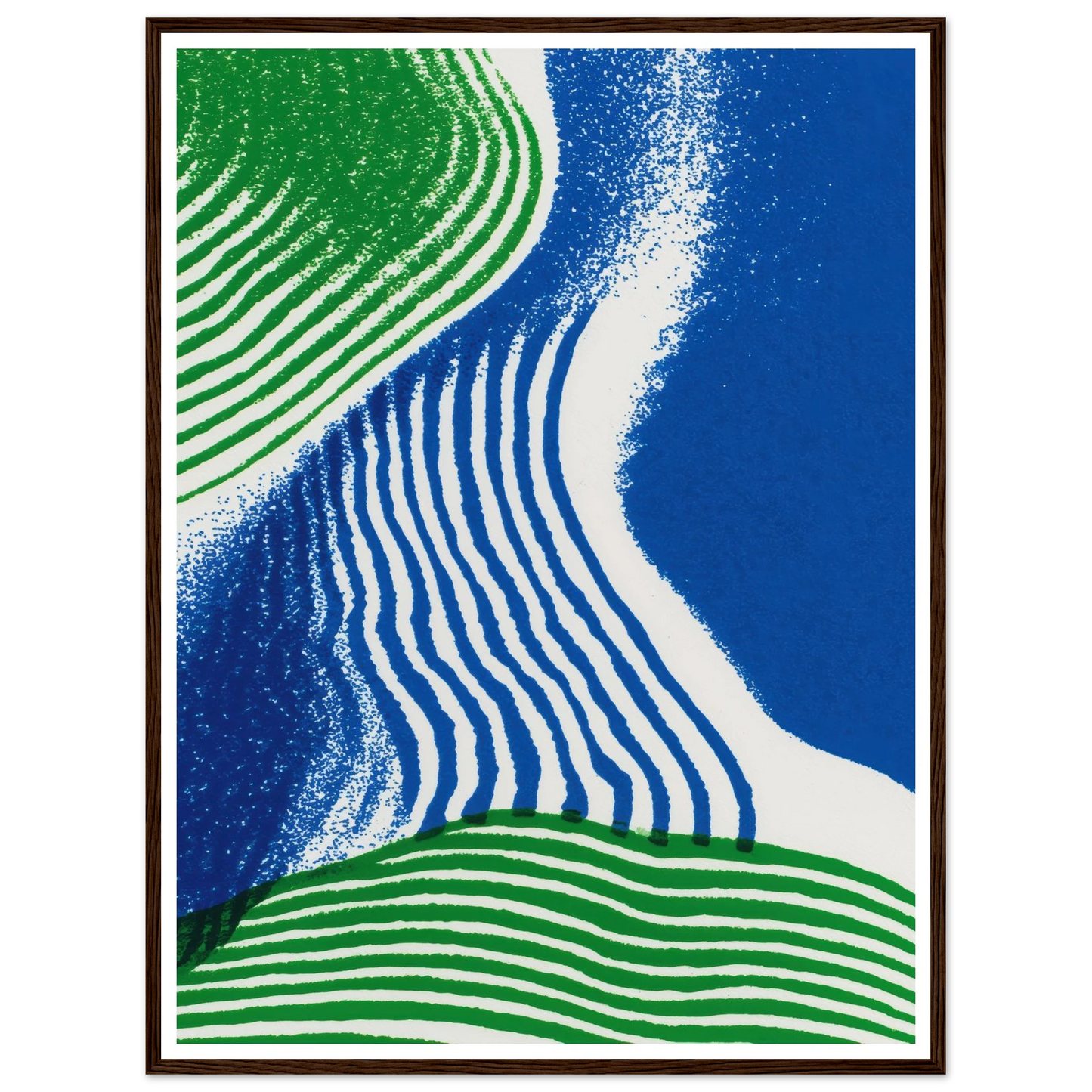 Topographical Flow - Framed Poster - 30x40 cm / 12x16″ - Black frame