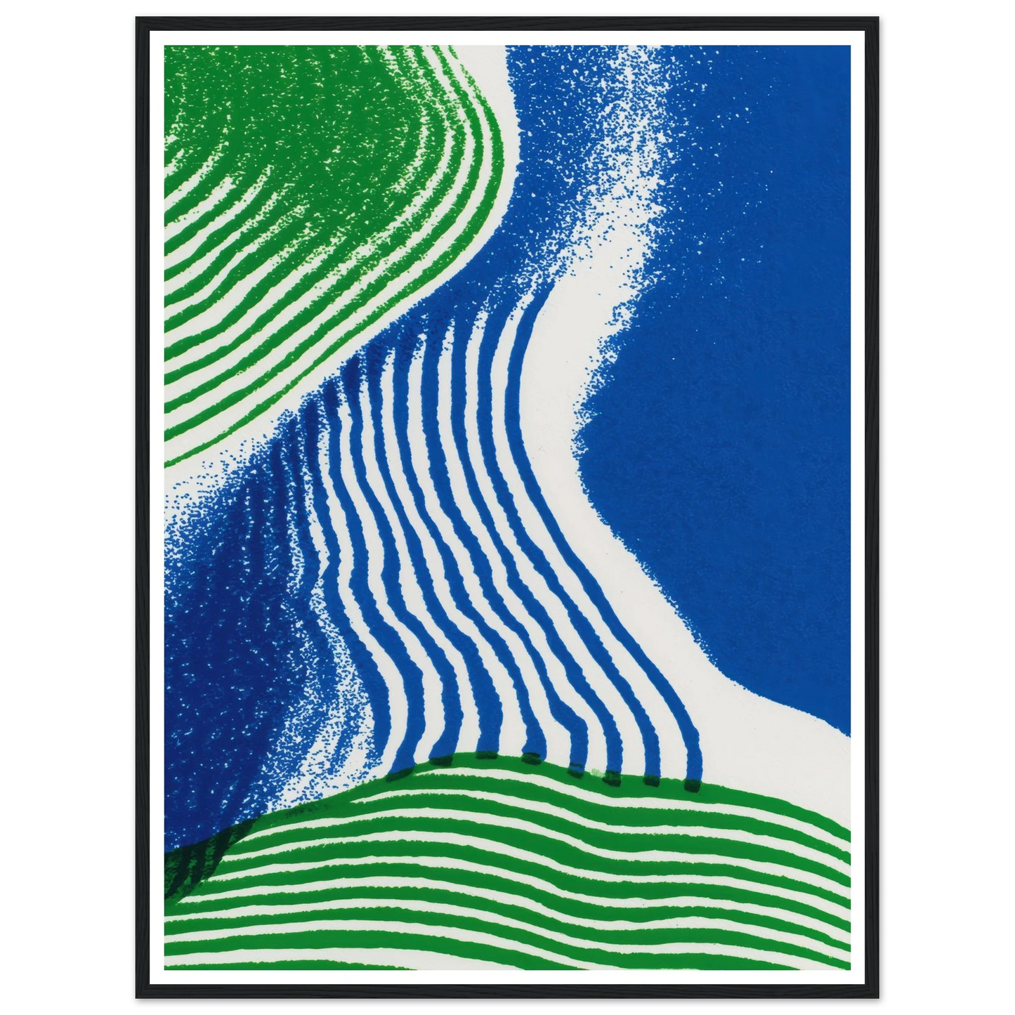 Topographical Flow - Framed Poster - 30x40 cm / 12x16″ - Black frame