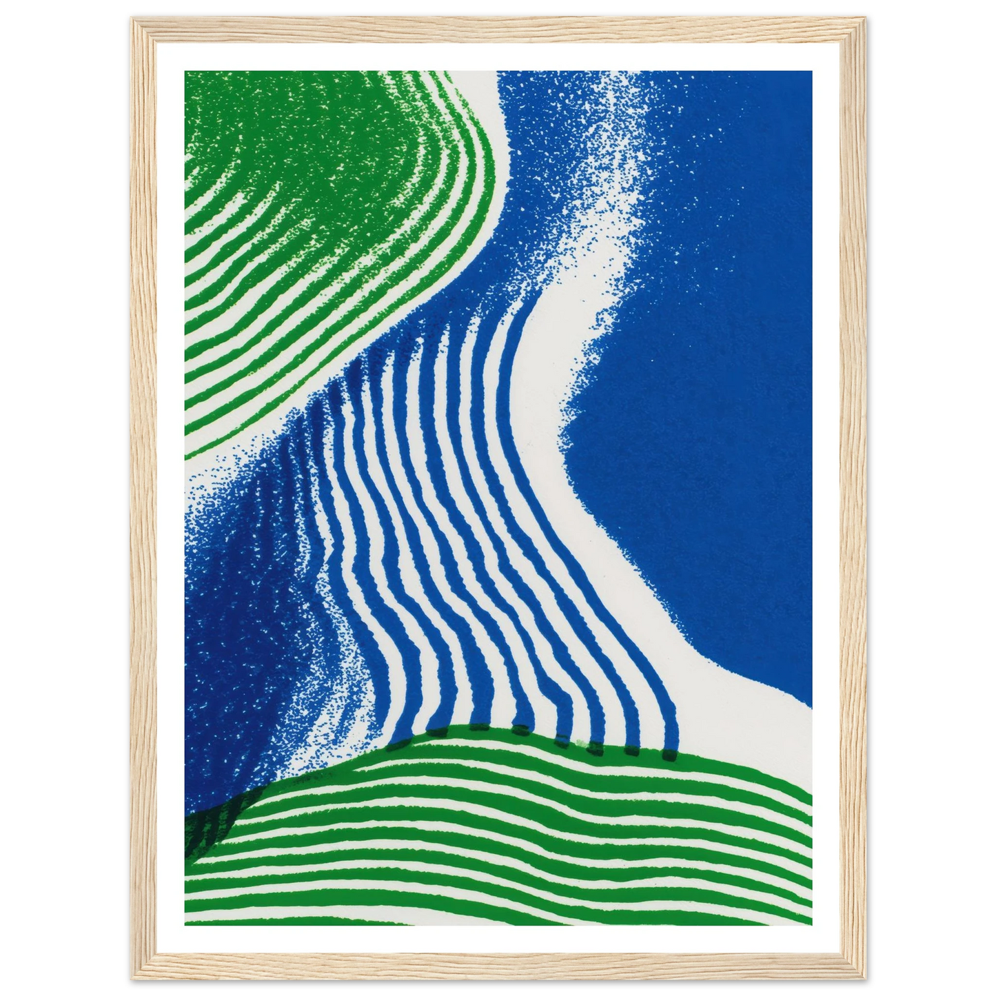 Topographical Flow - Framed Poster - 30x40 cm / 12x16″ - Black frame