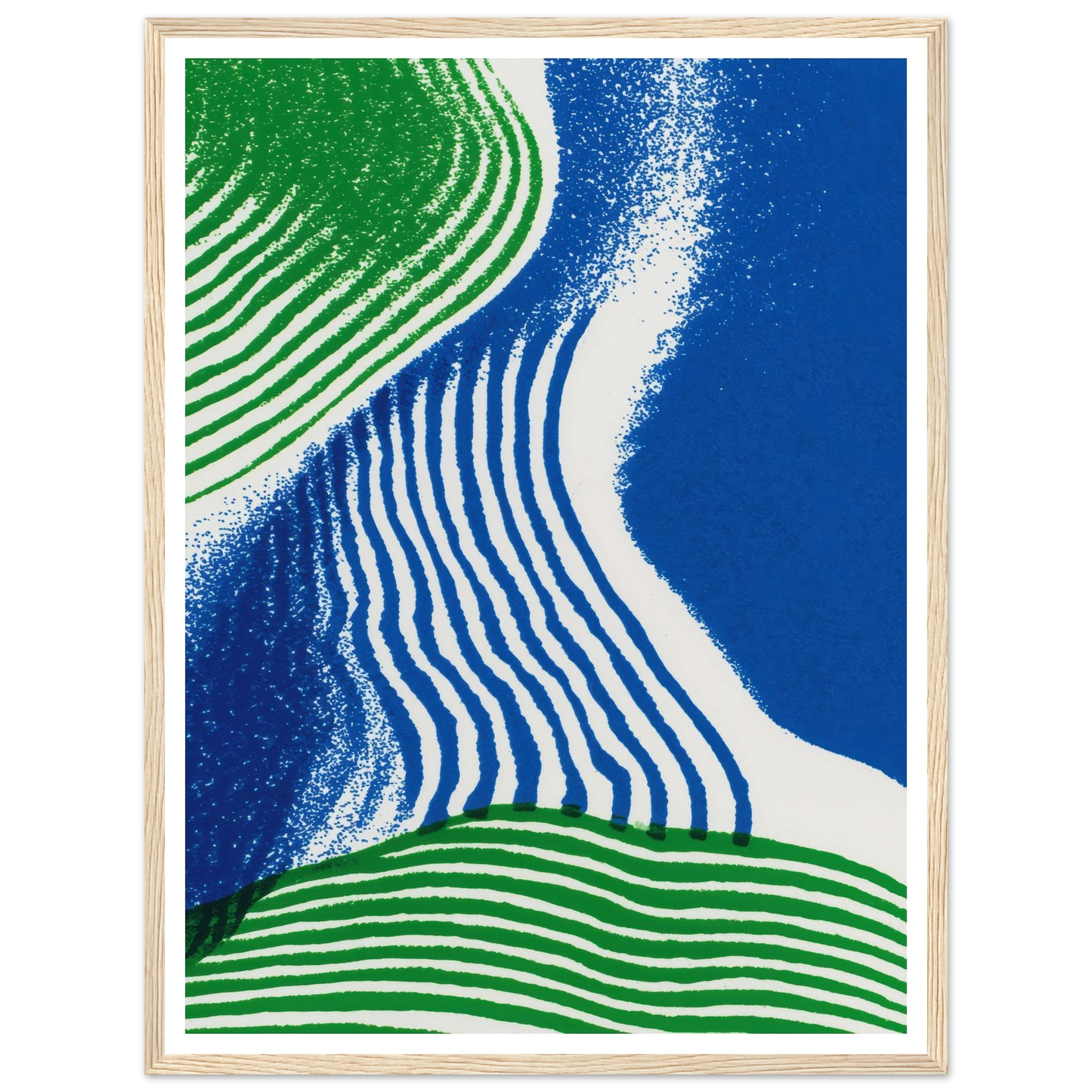 Topographical Flow - Framed Poster - 30x40 cm / 12x16″ - Black frame