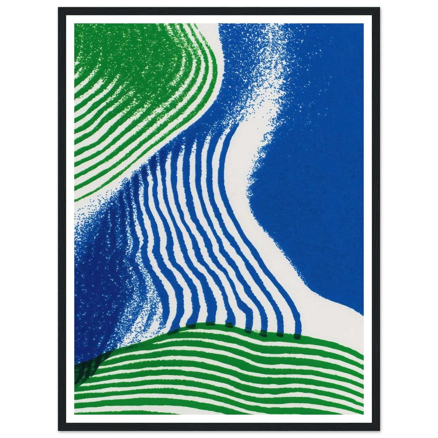 Topographical Flow - Framed Poster - 30x40 cm / 12x16″ - Black frame