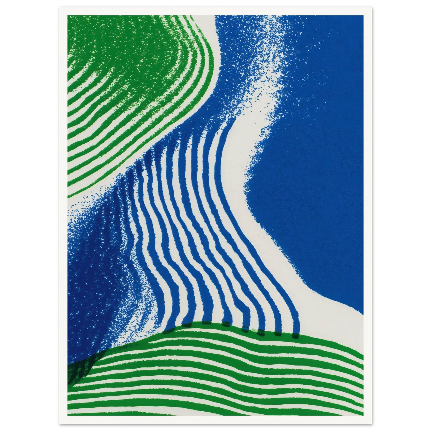 Topographical Flow - Framed Poster - 30x40 cm / 12x16″ - Black frame