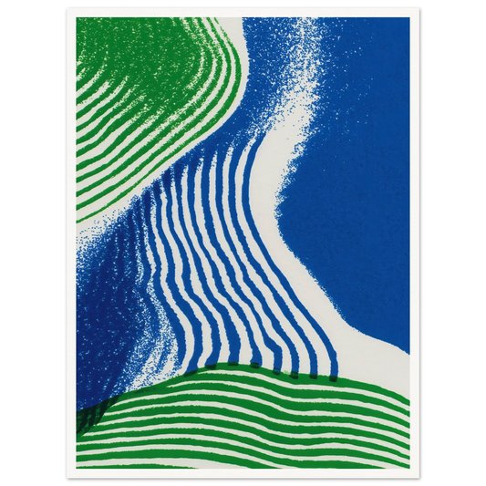 Topographical Flow - Framed Poster - 30x40 cm / 12x16″ - Black frame