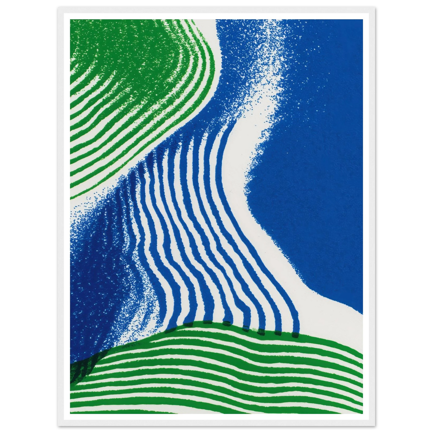 Topographical Flow - Framed Poster - 30x40 cm / 12x16″ - Black frame