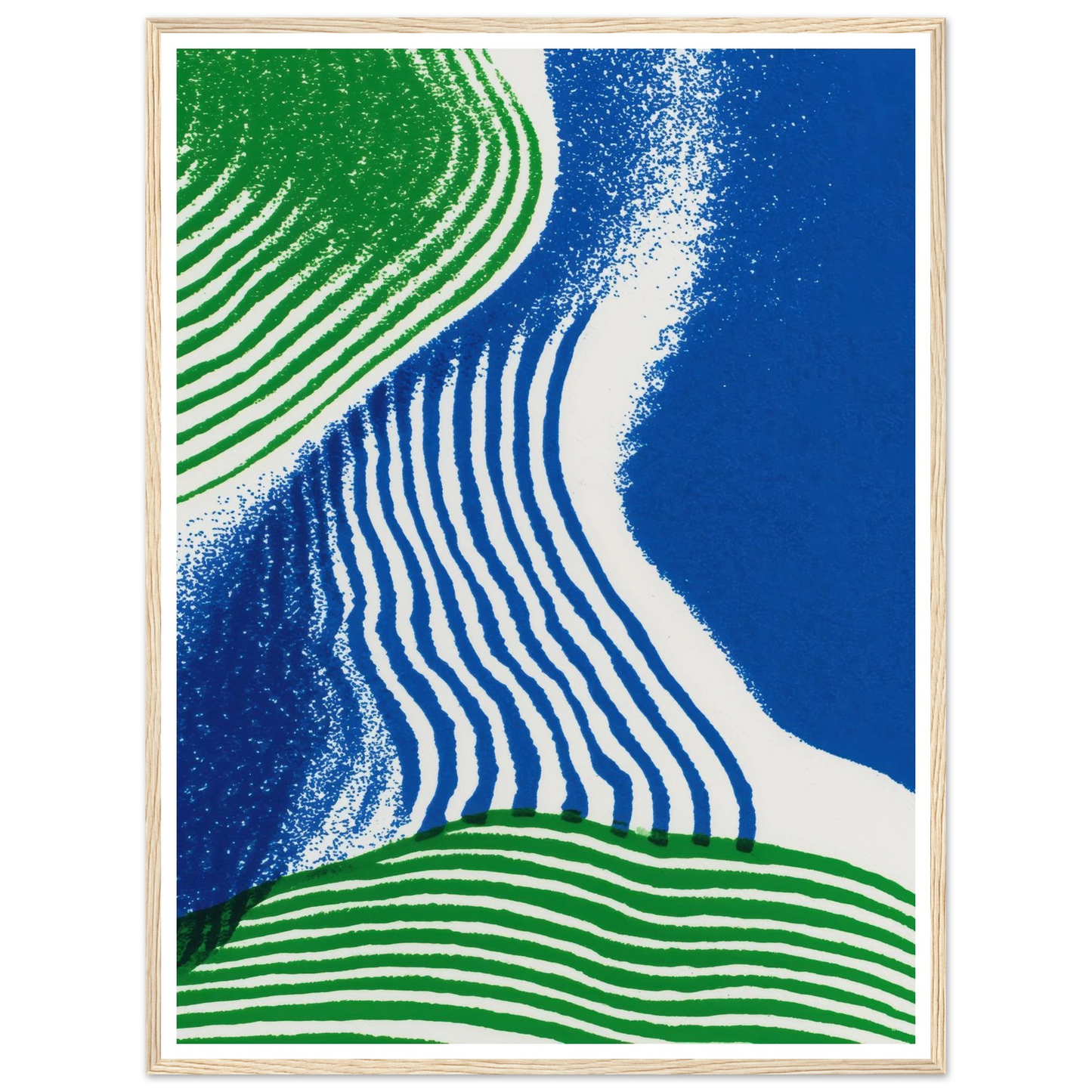 Topographical Flow - Framed Poster - 30x40 cm / 12x16″ - Black frame