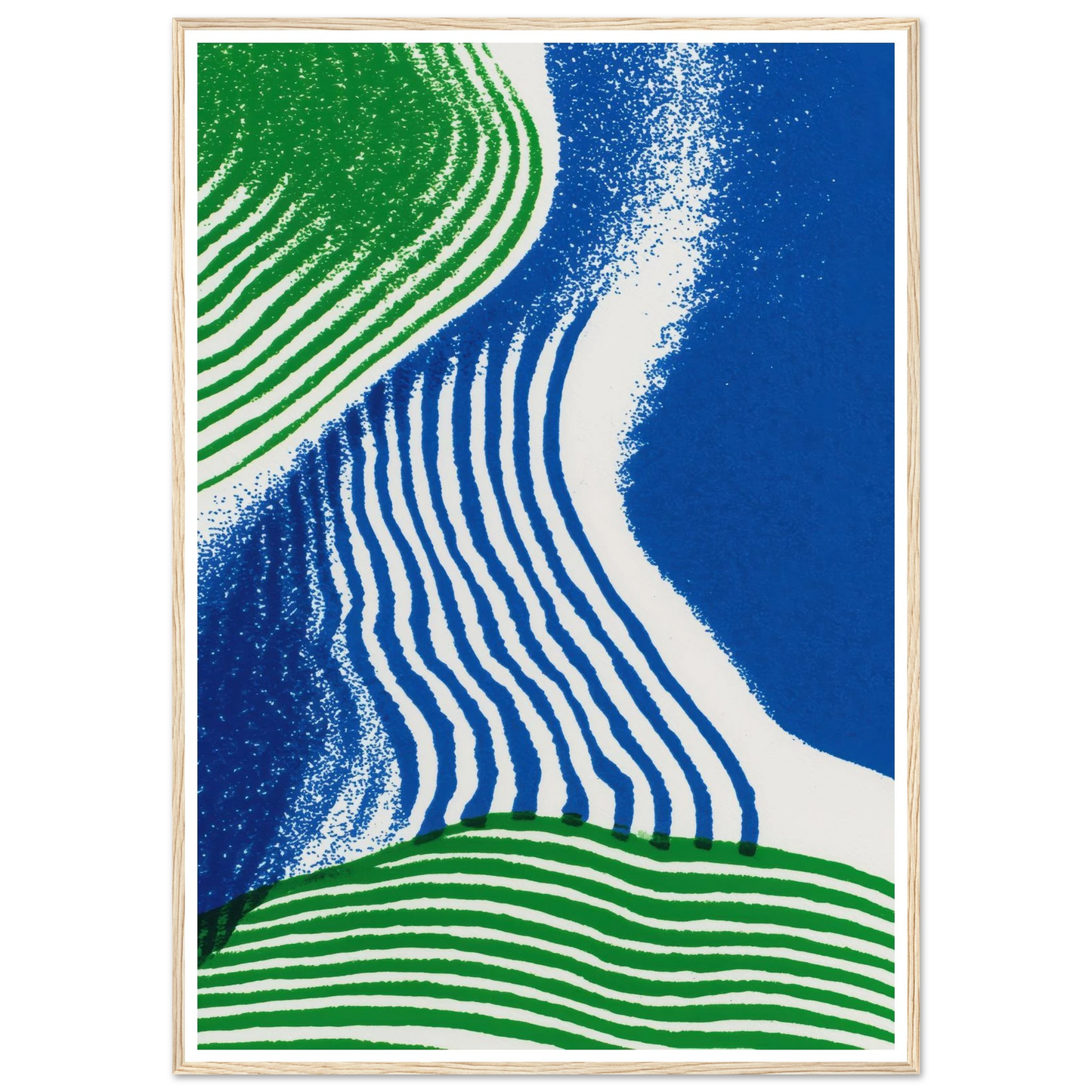 Topographical Flow - Framed Poster - 30x40 cm / 12x16″ - Black frame