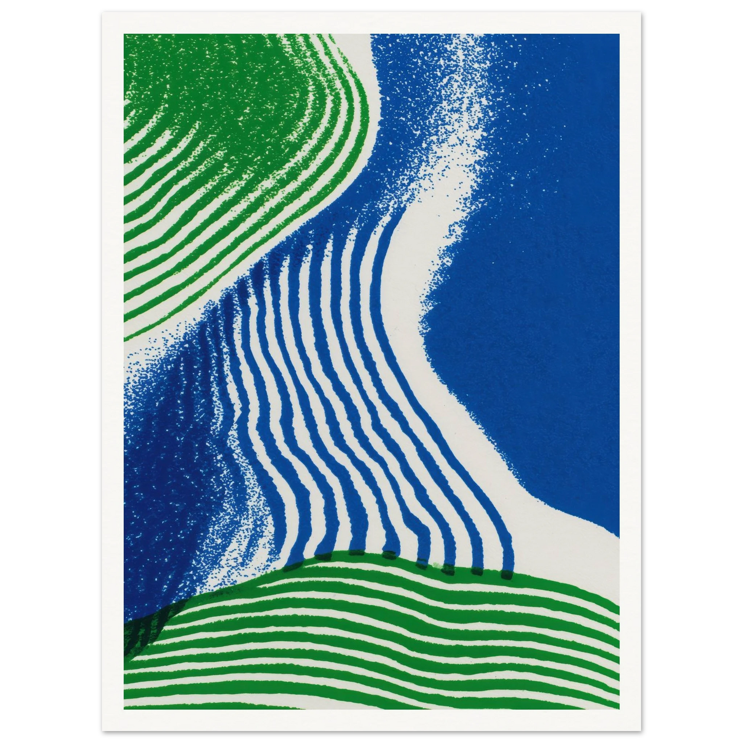 Topographical Flow - Framed Poster - 30x40 cm / 12x16″ - Black frame