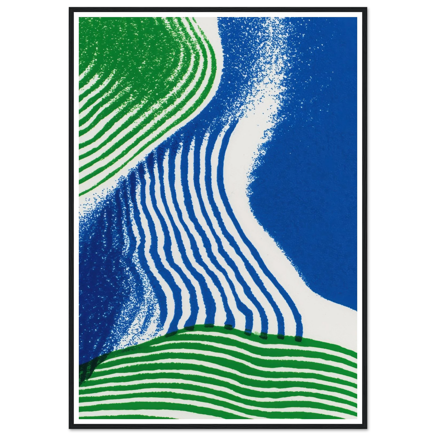 Topographical Flow - Framed Poster - 30x40 cm / 12x16″ - Black frame