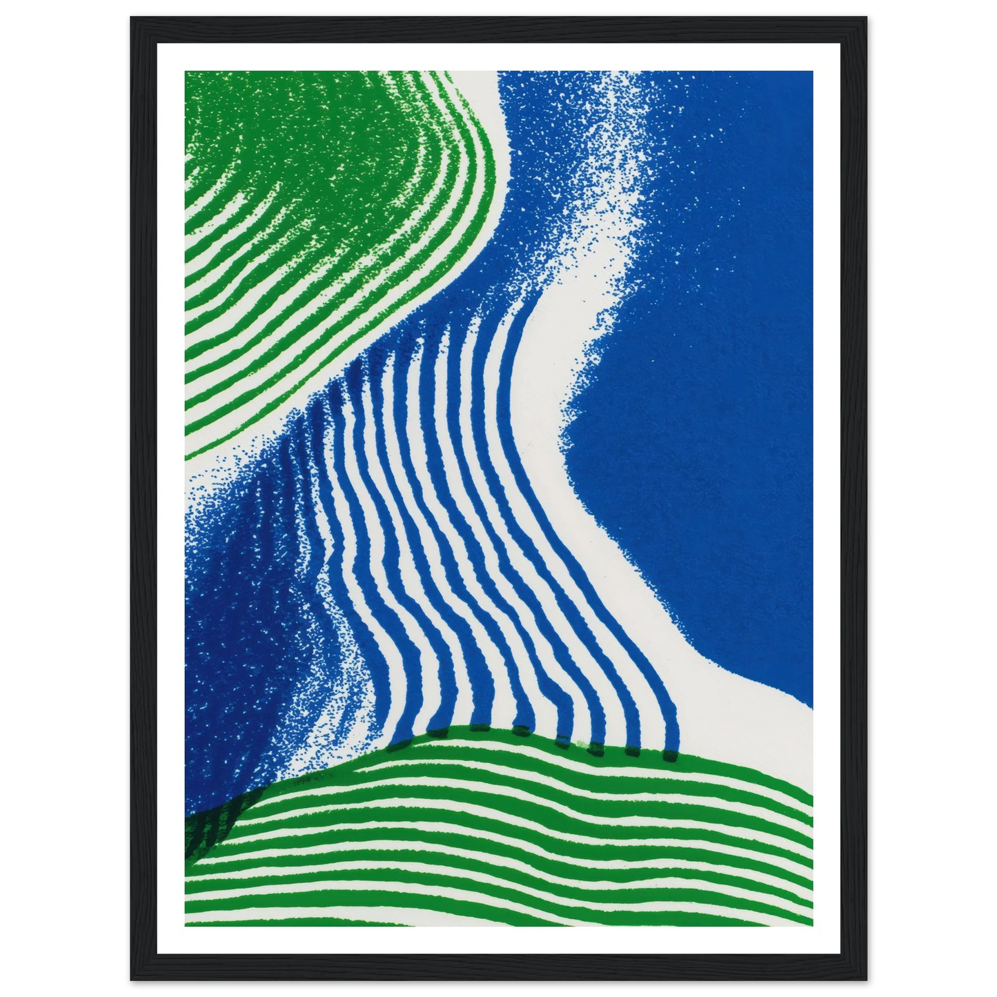 Topographical Flow - Framed Poster - 30x40 cm / 12x16″ - Black frame