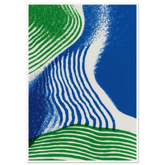 Topographical Flow - Framed Poster - 30x40 cm / 12x16″ - Black frame