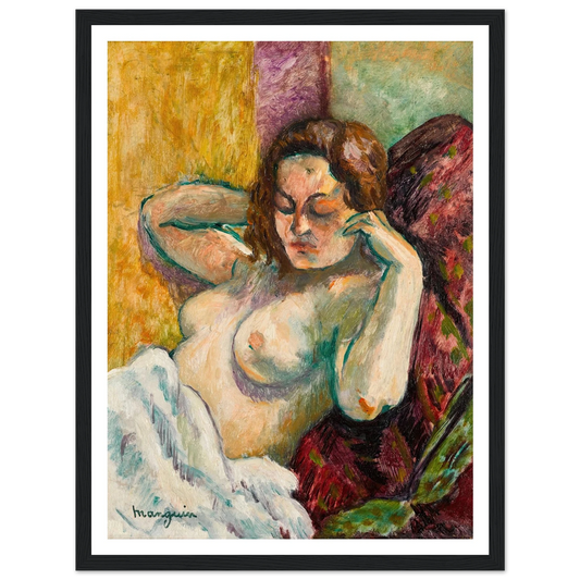 Torse de Vanina (1945) Art Print | Henri Manguin - Framed Poster - 30x40 cm / 12x16″ - Black frame
