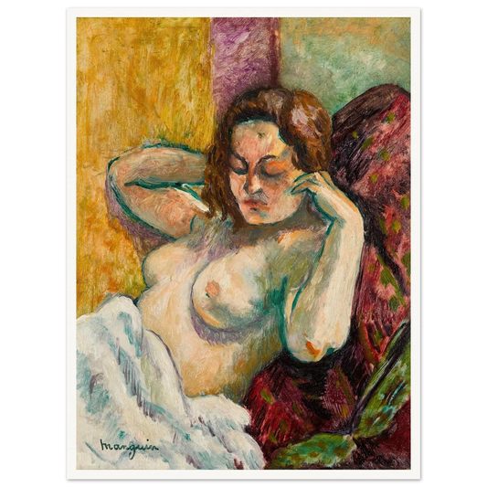Torse de Vanina (1945) Art Print | Henri Manguin - Framed Poster - 30x40 cm / 12x16″ - Black frame