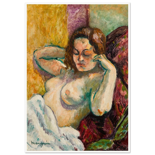 Torse de Vanina (1945) Art Print | Henri Manguin - Framed Poster - 30x40 cm / 12x16″ - Black frame