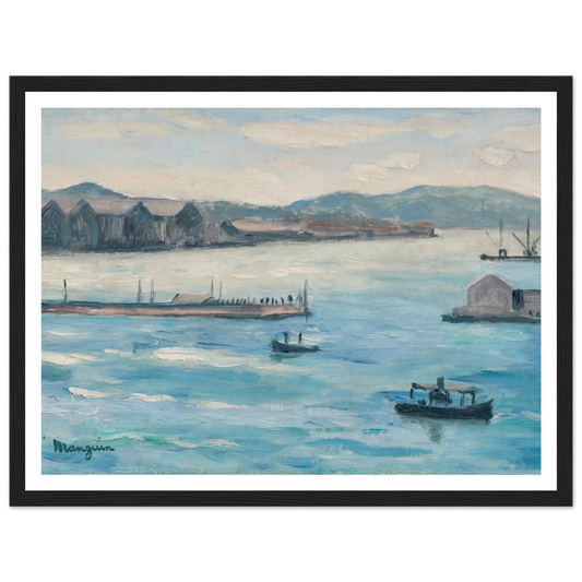 Toulon, l’entrée de la Rade (1926-1927) Art Print | Henri Manguin - Framed Poster - 30x40 cm / 12x16″ - Black frame