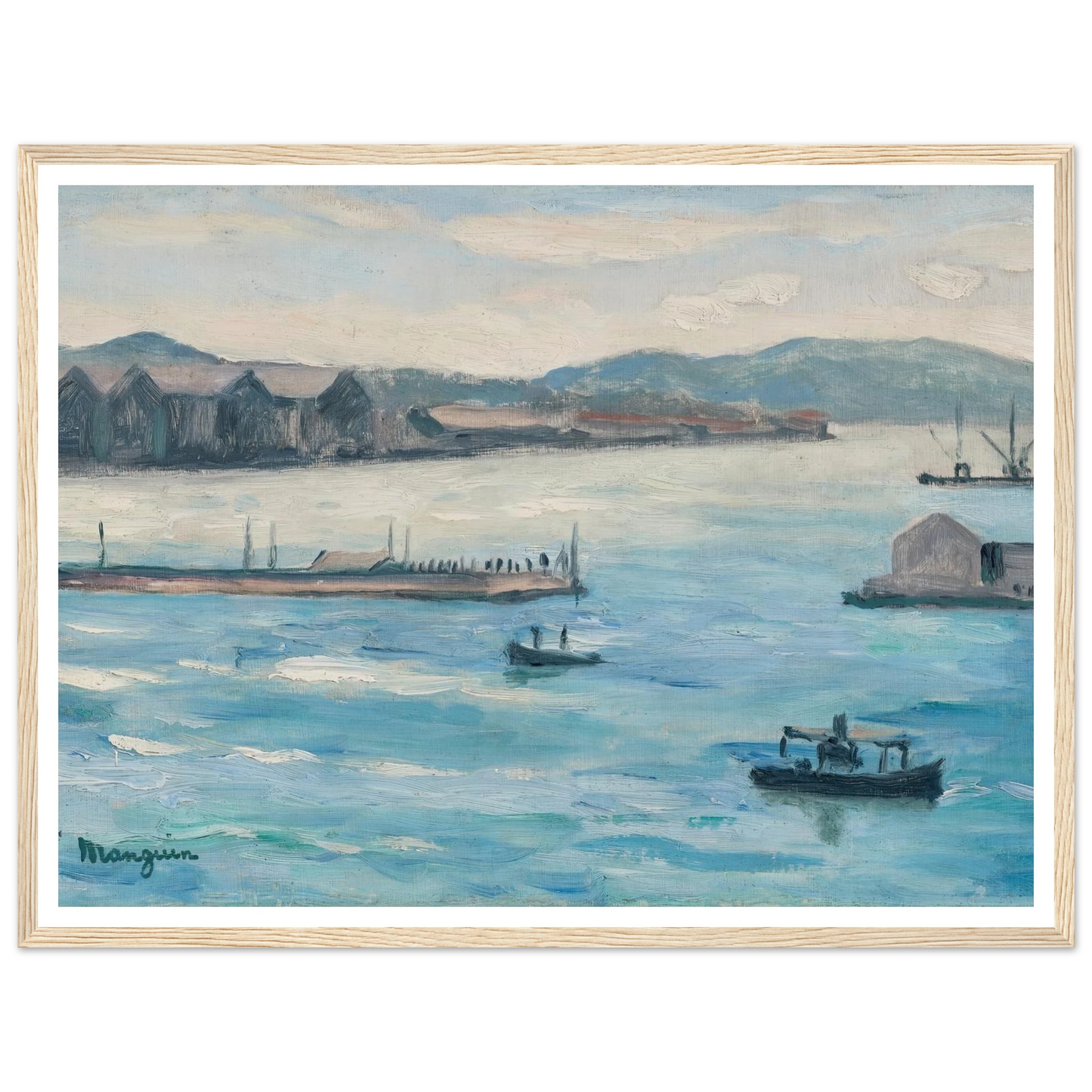 Toulon, l’entrée de la Rade (1926-1927) Art Print | Henri Manguin - Framed Poster - 30x40 cm / 12x16″ - Black frame