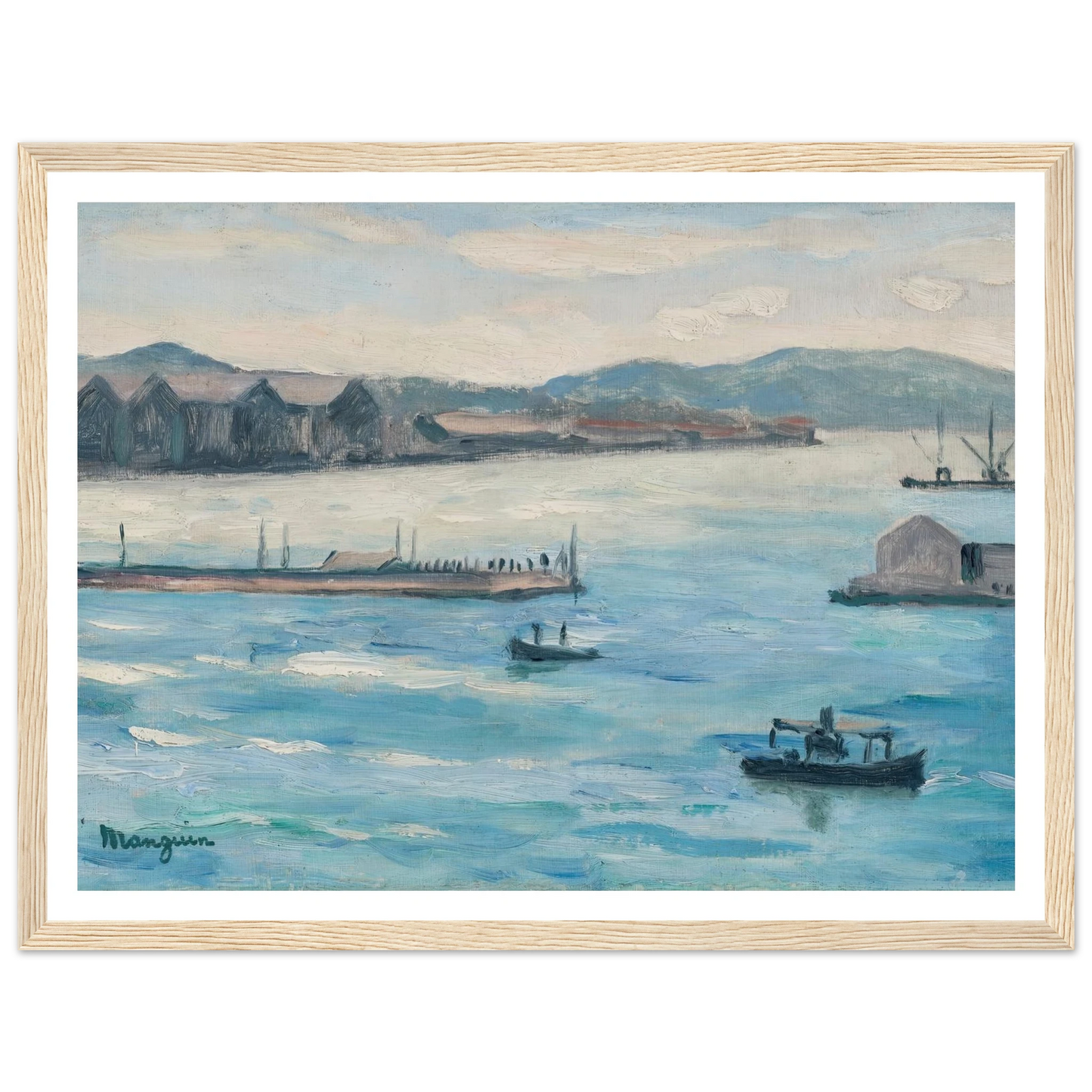 Toulon, l’entrée de la Rade (1926-1927) Art Print | Henri Manguin - Framed Poster - 30x40 cm / 12x16″ - Black frame