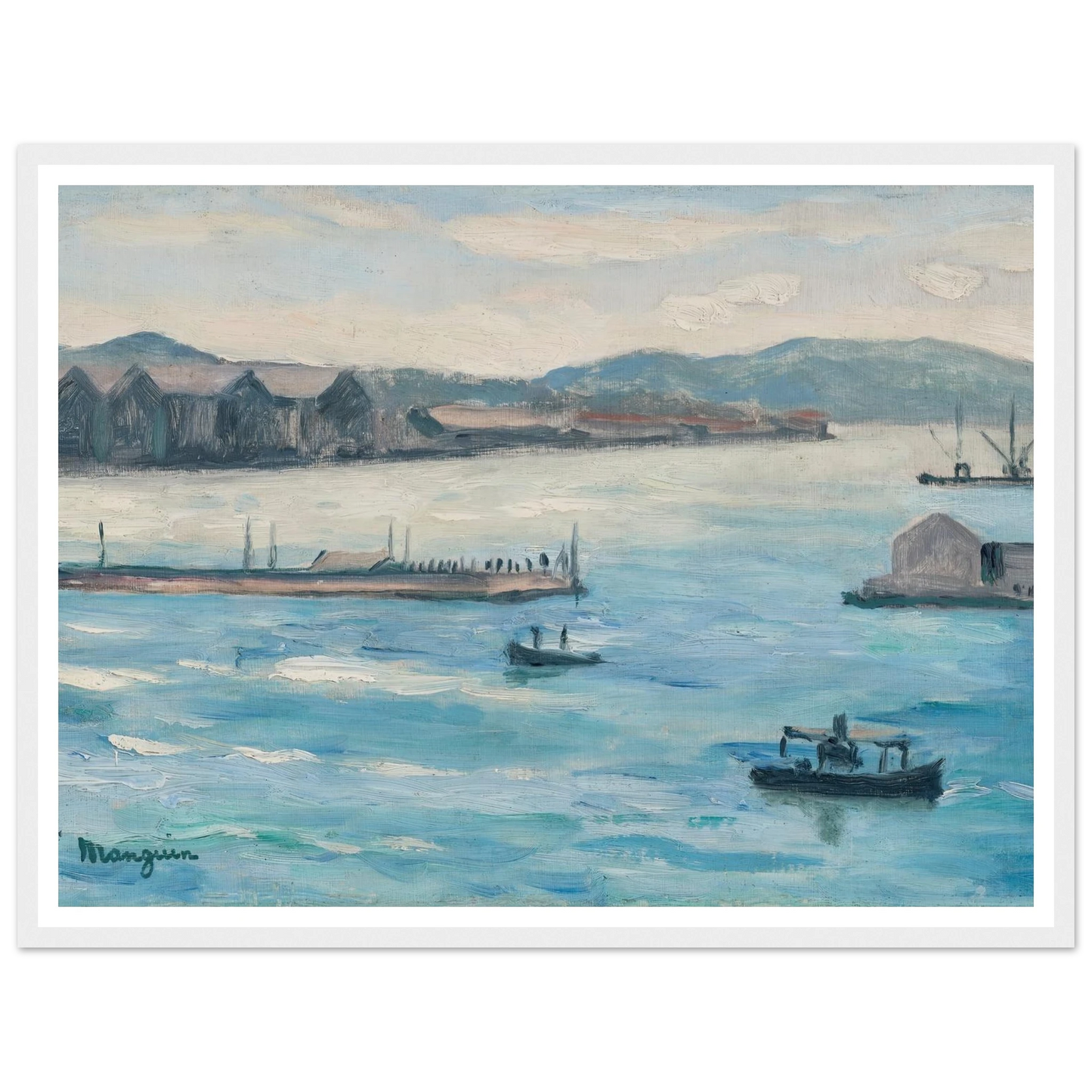 Toulon, l’entrée de la Rade (1926-1927) Art Print | Henri Manguin - Framed Poster - 30x40 cm / 12x16″ - Black frame