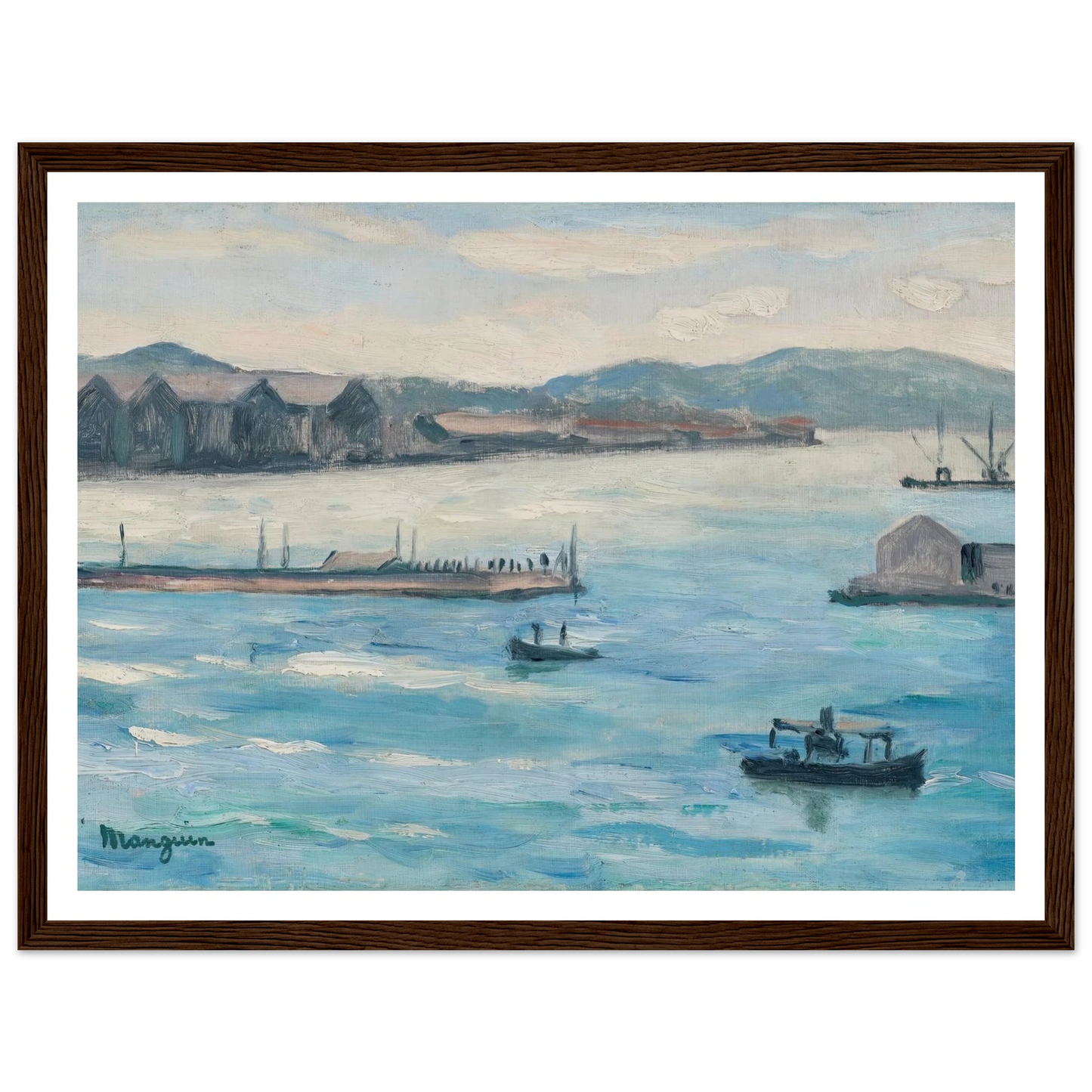Toulon, l’entrée de la Rade (1926-1927) Art Print | Henri Manguin - Framed Poster - 30x40 cm / 12x16″ - Black frame