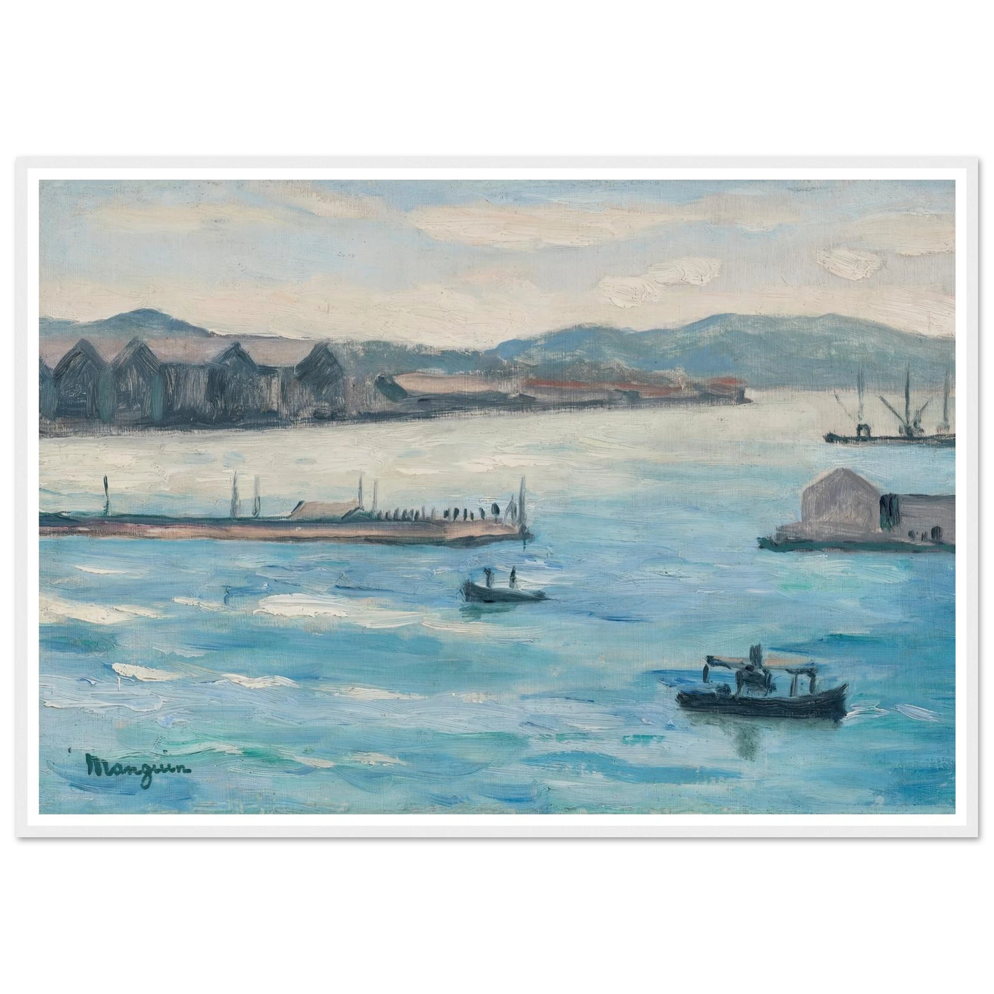 Toulon, l’entrée de la Rade (1926-1927) Art Print | Henri Manguin - Framed Poster - 30x40 cm / 12x16″ - Black frame