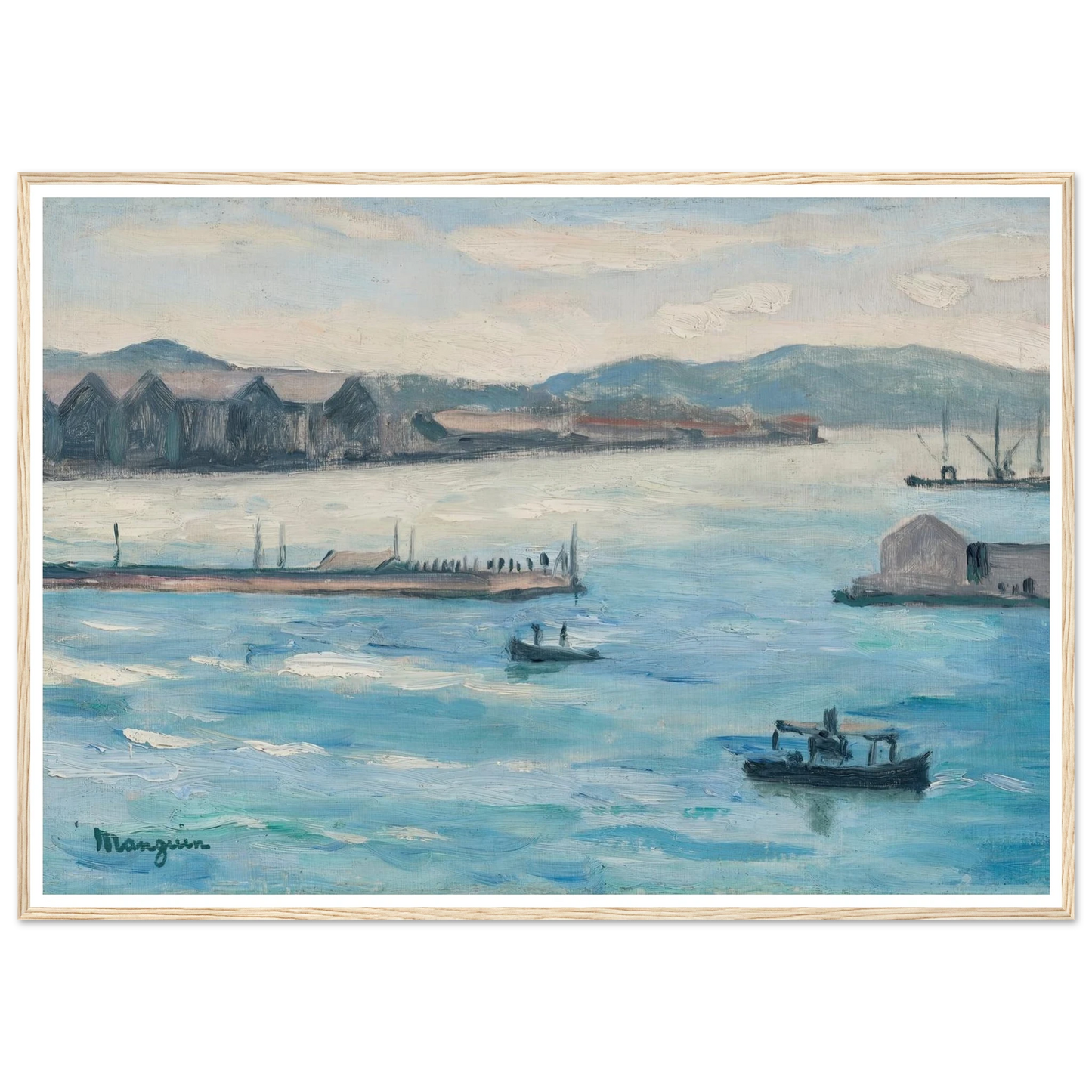 Toulon, l’entrée de la Rade (1926-1927) Art Print | Henri Manguin - Framed Poster - 30x40 cm / 12x16″ - Black frame