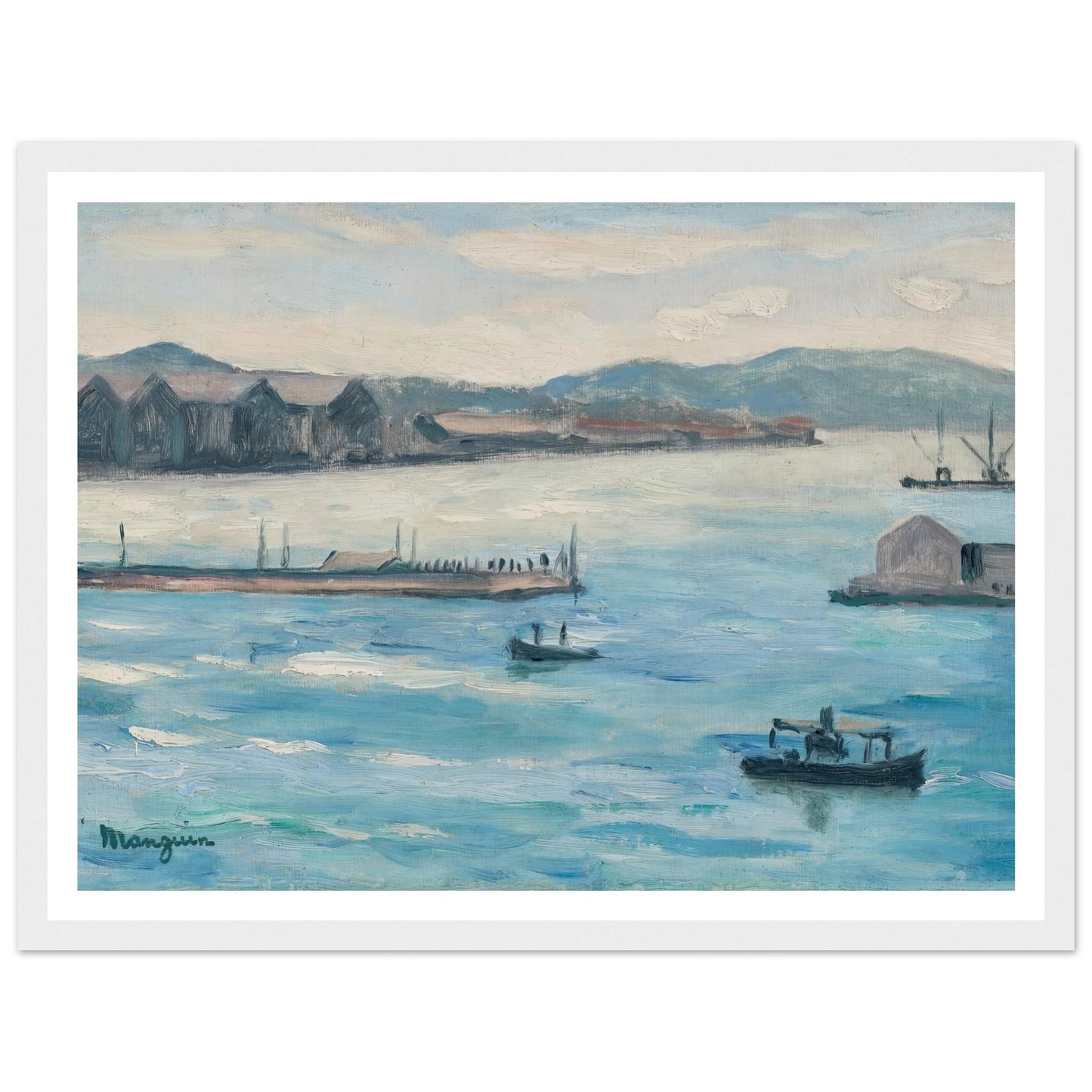 Toulon, l’entrée de la Rade (1926-1927) Art Print | Henri Manguin - Framed Poster - 30x40 cm / 12x16″ - Black frame