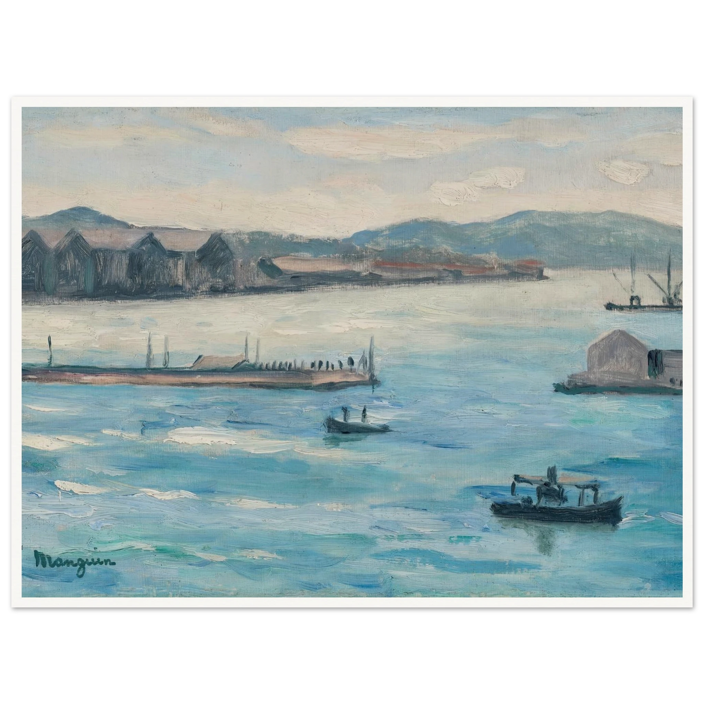 Toulon, l’entrée de la Rade (1926-1927) Art Print | Henri Manguin - Framed Poster - 30x40 cm / 12x16″ - Black frame