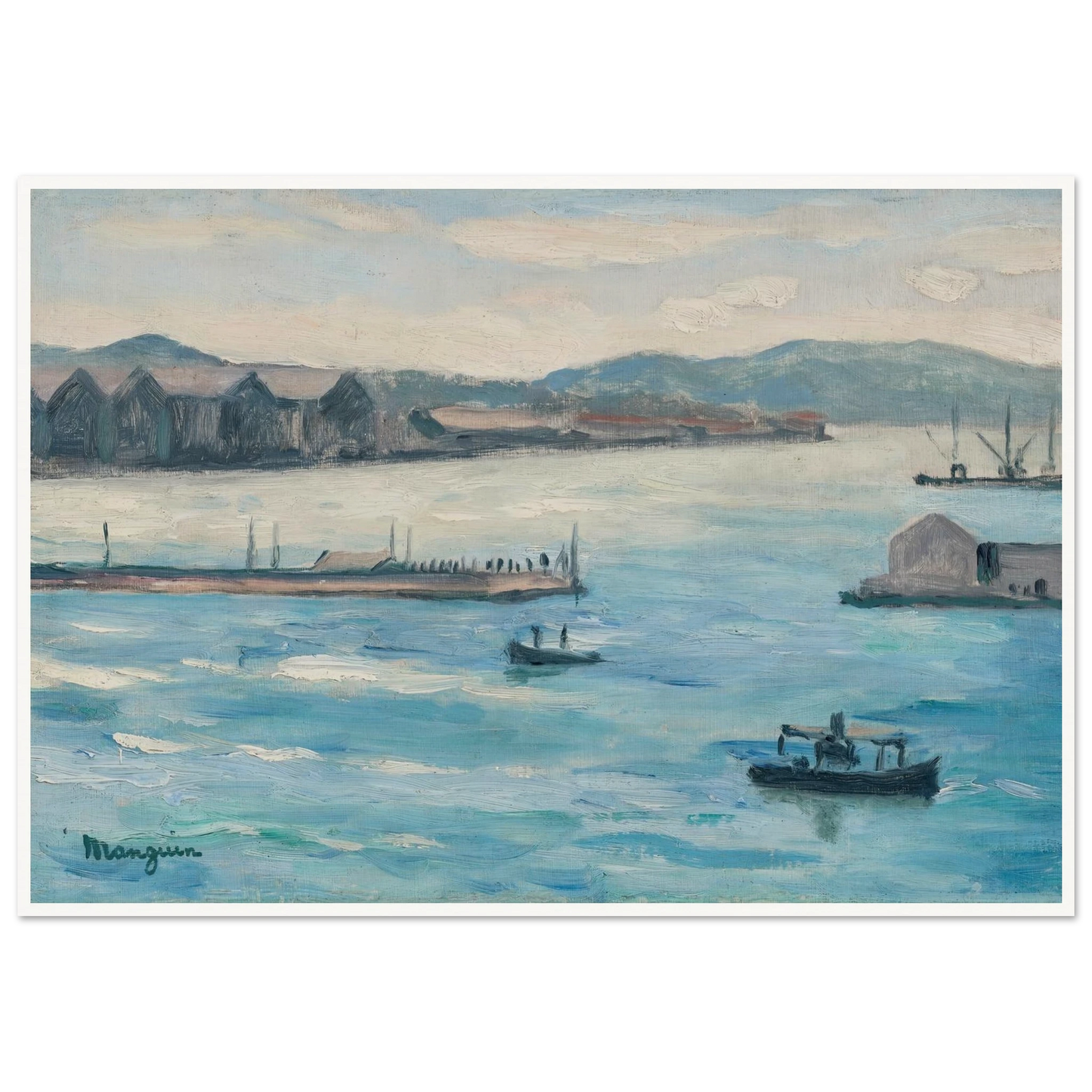 Toulon, l’entrée de la Rade (1926-1927) Art Print | Henri Manguin - Framed Poster - 30x40 cm / 12x16″ - Black frame