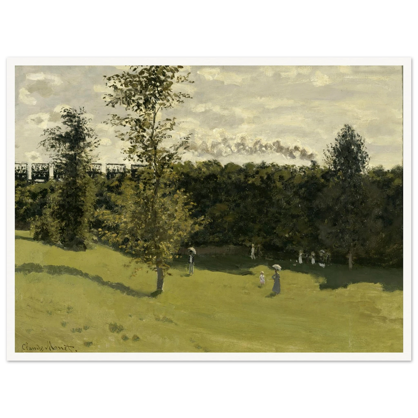 Train in the Countryside (circa 1870) Art Print | Claude Monet - Framed Poster - 30x40 cm / 12x16″ - Black frame