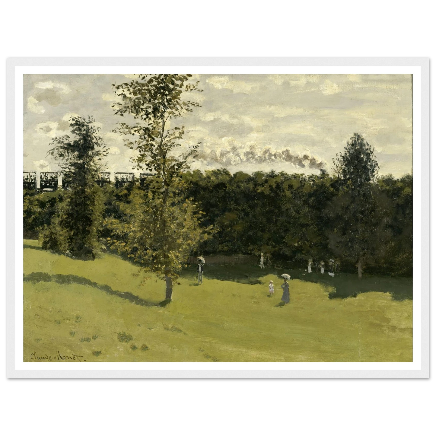 Train in the Countryside (circa 1870) Art Print | Claude Monet - Framed Poster - 30x40 cm / 12x16″ - Black frame
