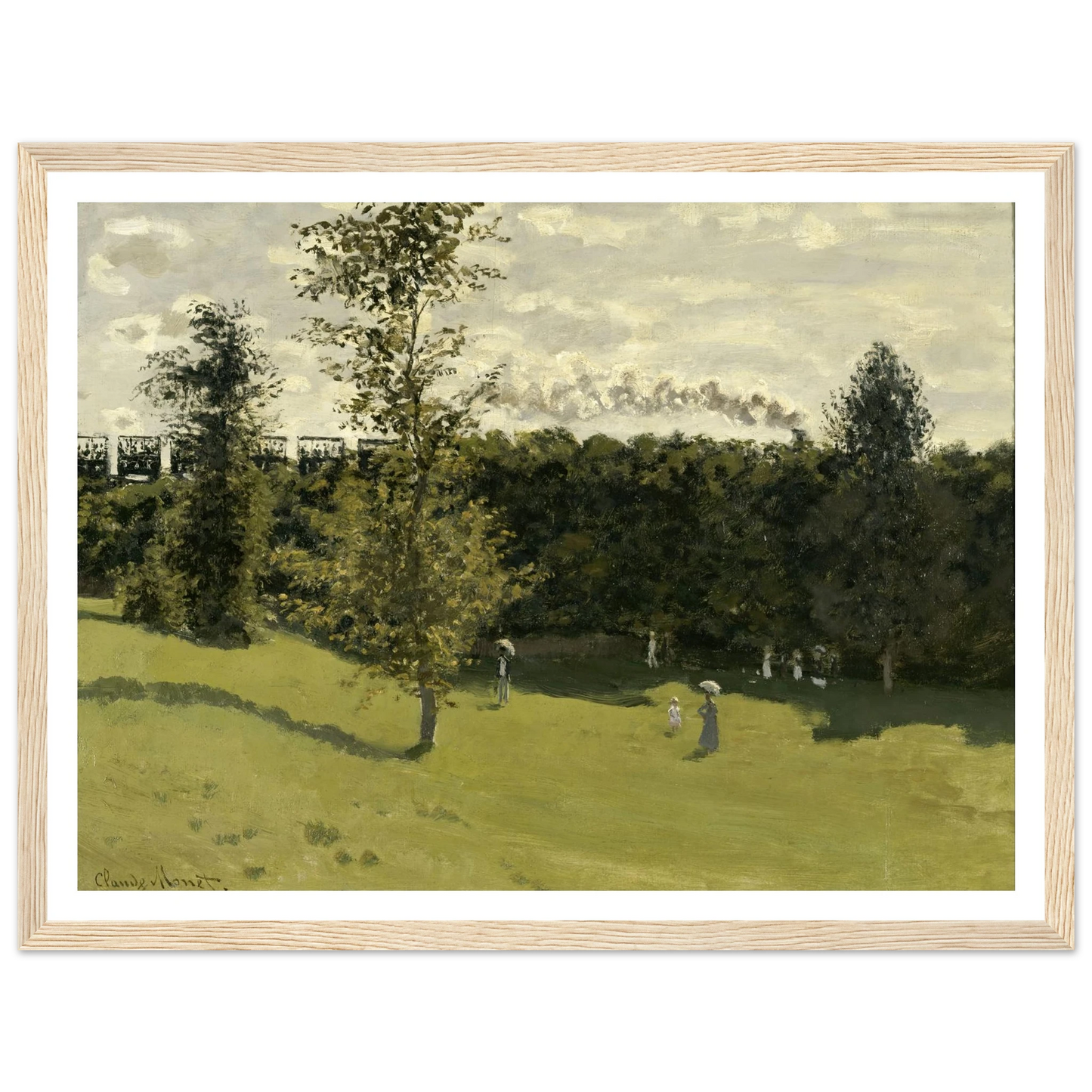 Train in the Countryside (circa 1870) Art Print | Claude Monet - Framed Poster - 30x40 cm / 12x16″ - Black frame