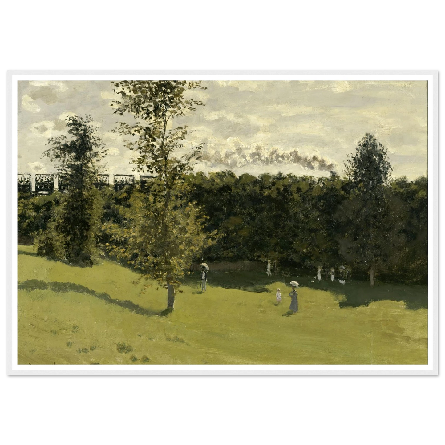 Train in the Countryside (circa 1870) Art Print | Claude Monet - Framed Poster - 30x40 cm / 12x16″ - Black frame