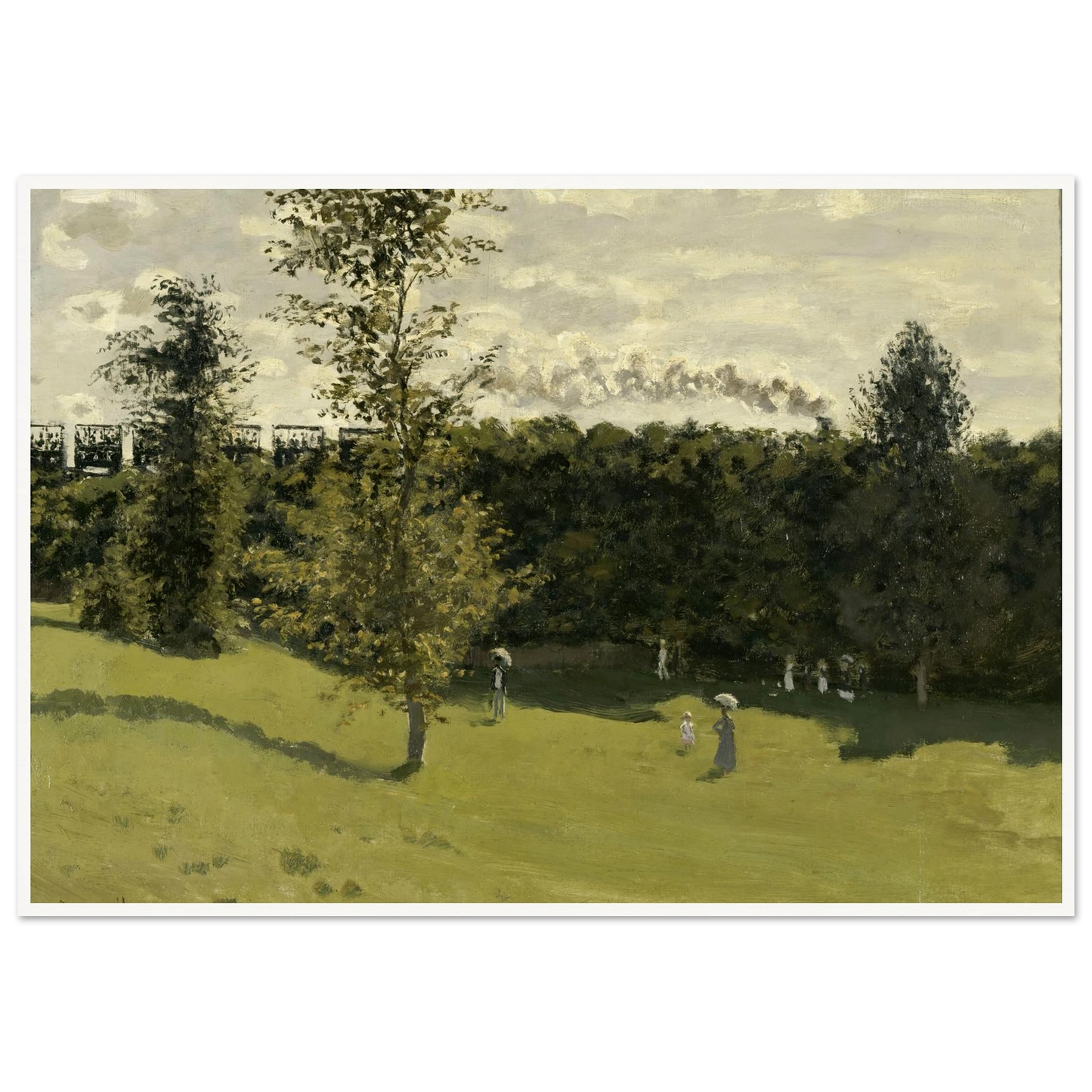 Train in the Countryside (circa 1870) Art Print | Claude Monet - Framed Poster - 30x40 cm / 12x16″ - Black frame