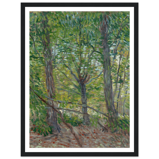 Trees Art Print | Vincent van Gogh - Framed Poster - 30x40 cm / 12x16″ - Black frame