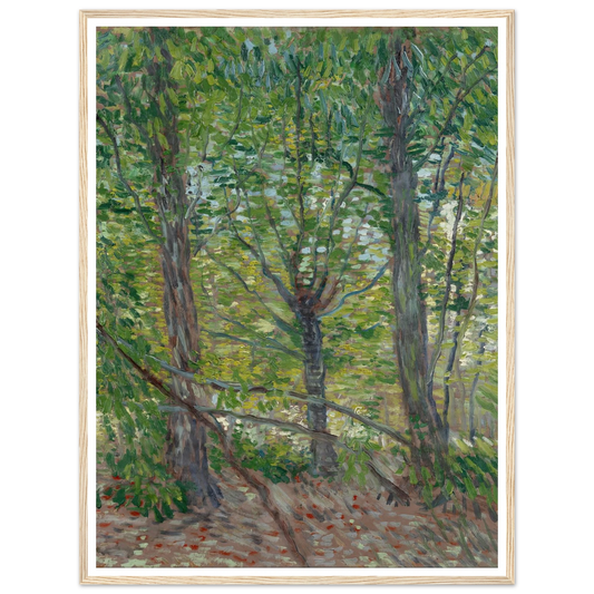 Trees Art Print | Vincent van Gogh - Framed Poster - 30x40 cm / 12x16″ - Black frame