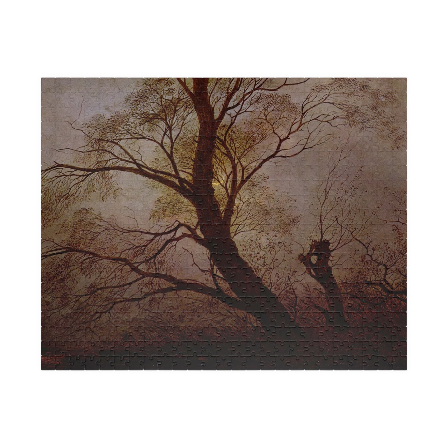 Trees in the moonlight Puzzle | Caspar David Friedrich - - 252 pcs (Horizontal) - 