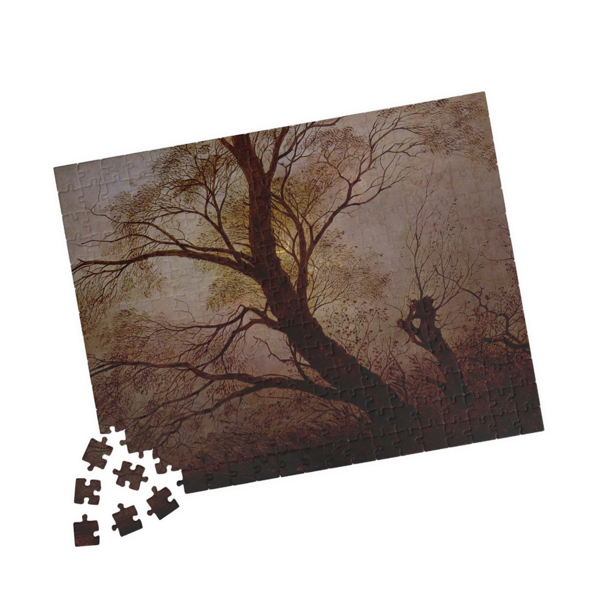 Trees in the moonlight Puzzle | Caspar David Friedrich - - 252 pcs (Horizontal) - 