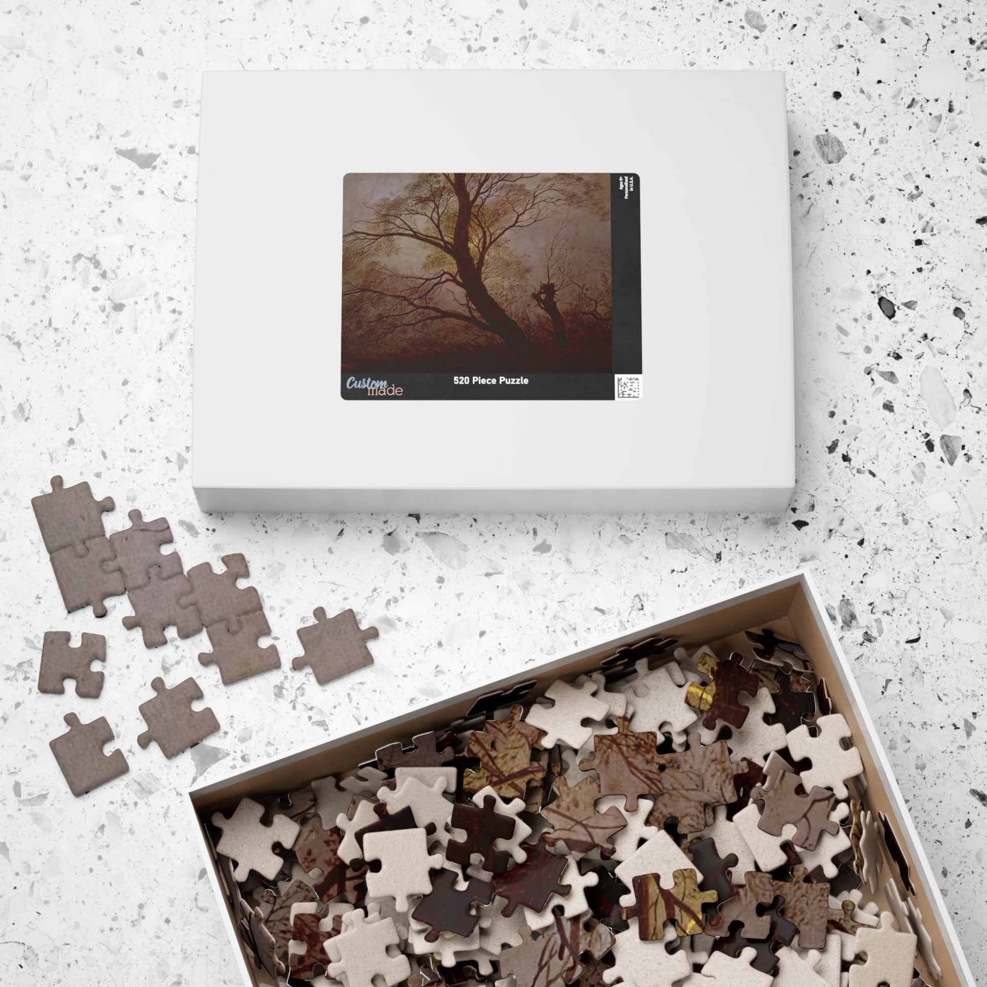 Trees in the moonlight Puzzle | Caspar David Friedrich - - 252 pcs (Horizontal) - 