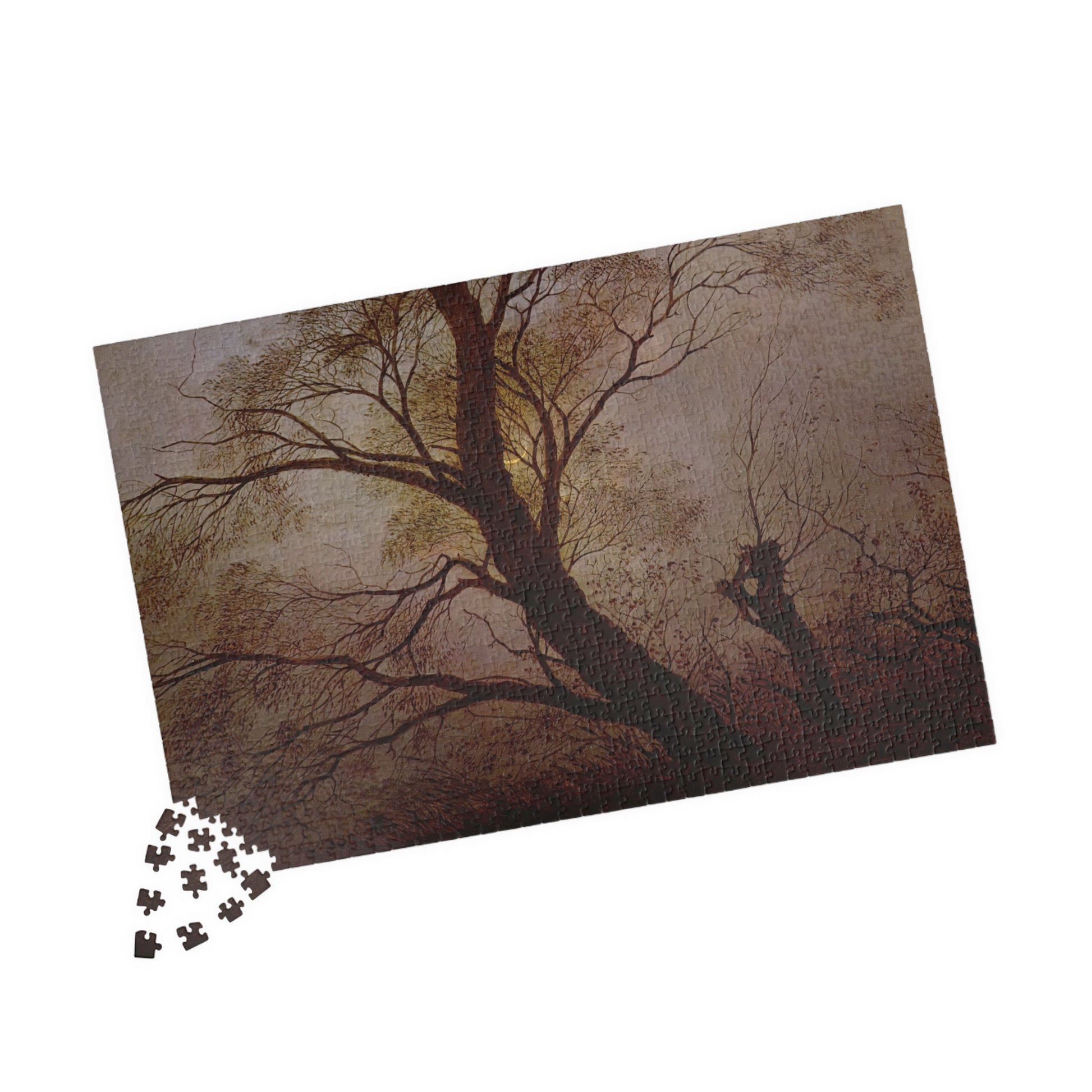 Trees in the moonlight Puzzle | Caspar David Friedrich - - 252 pcs (Horizontal) - 