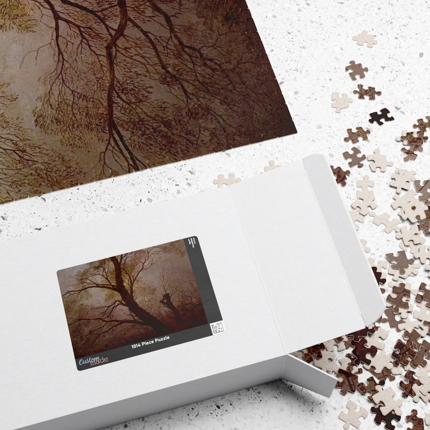 Trees in the moonlight Puzzle | Caspar David Friedrich - - 252 pcs (Horizontal) - 