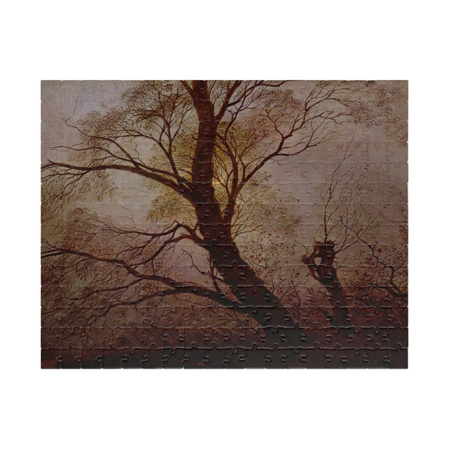Trees in the moonlight Puzzle | Caspar David Friedrich - - 252 pcs (Horizontal) - 