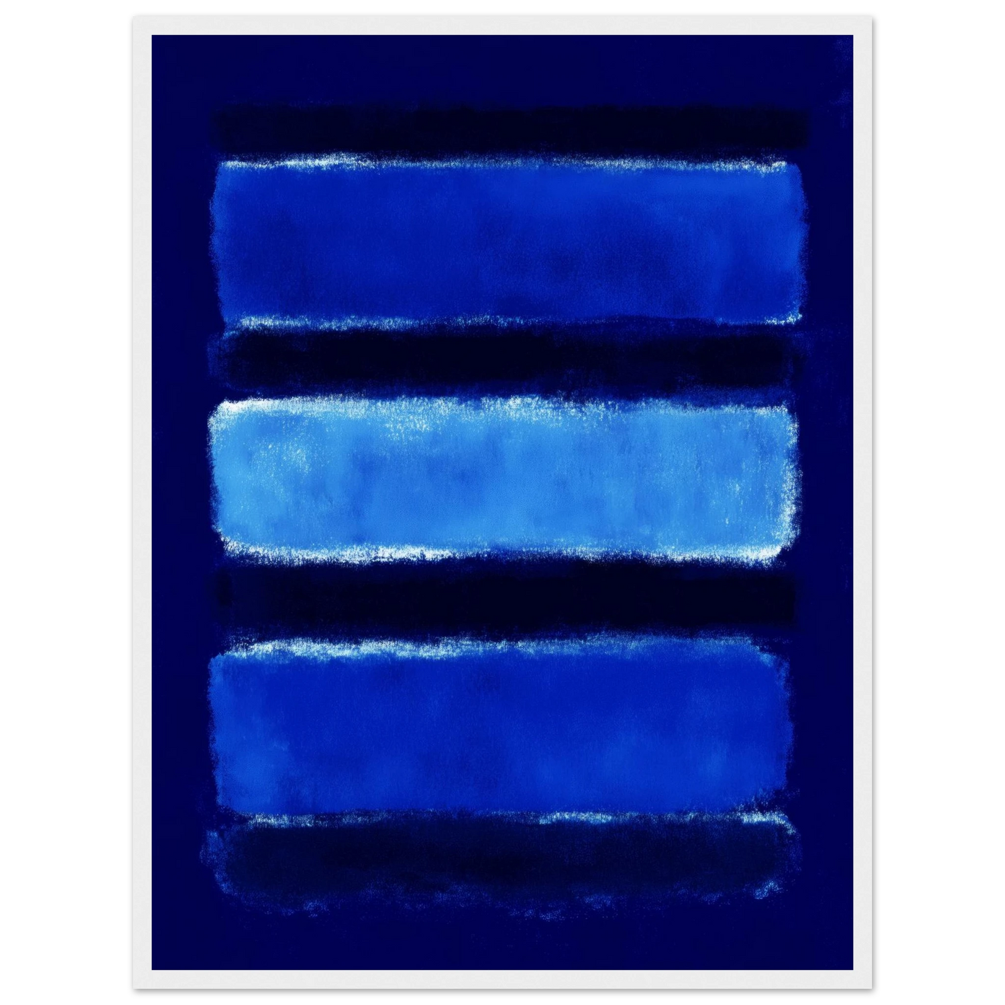 Triple Blue Bars - Framed Poster - 30x40 cm / 12x16″ - Black frame