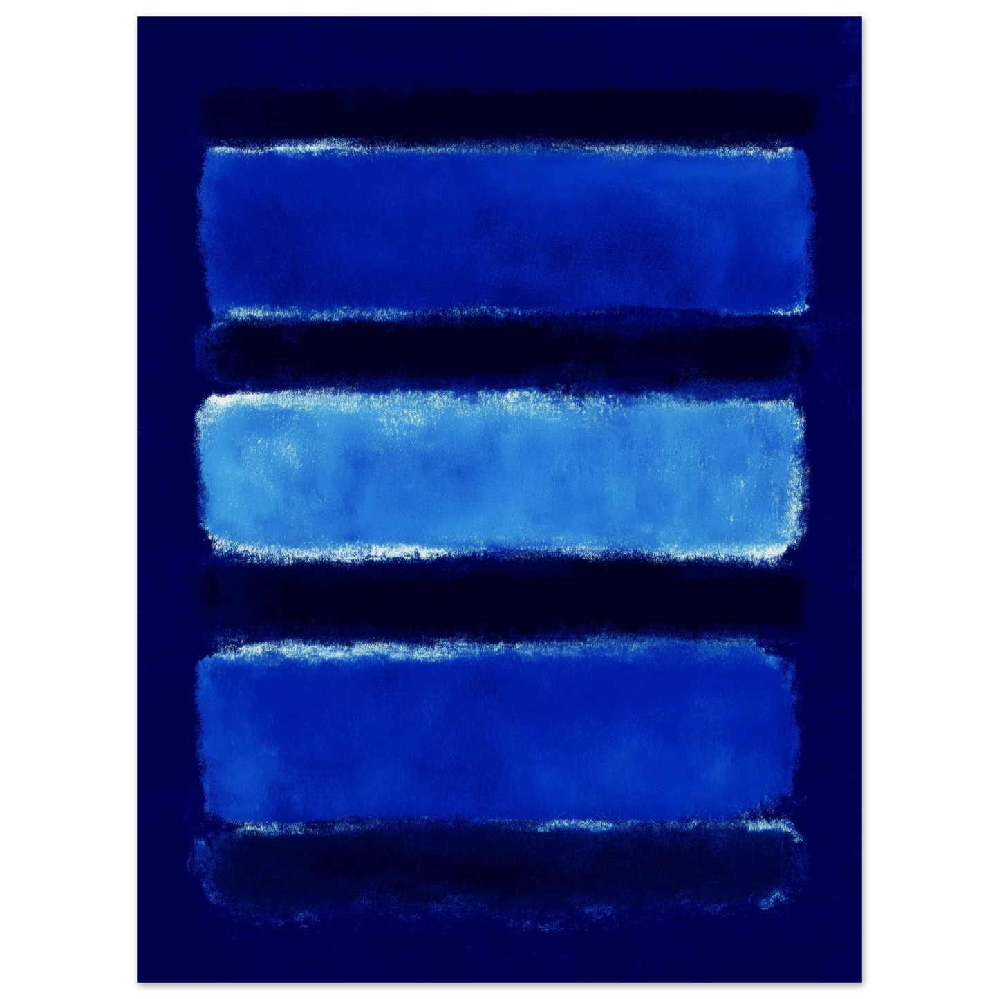 Triple Blue Bars - Framed Poster - 30x40 cm / 12x16″ - Black frame