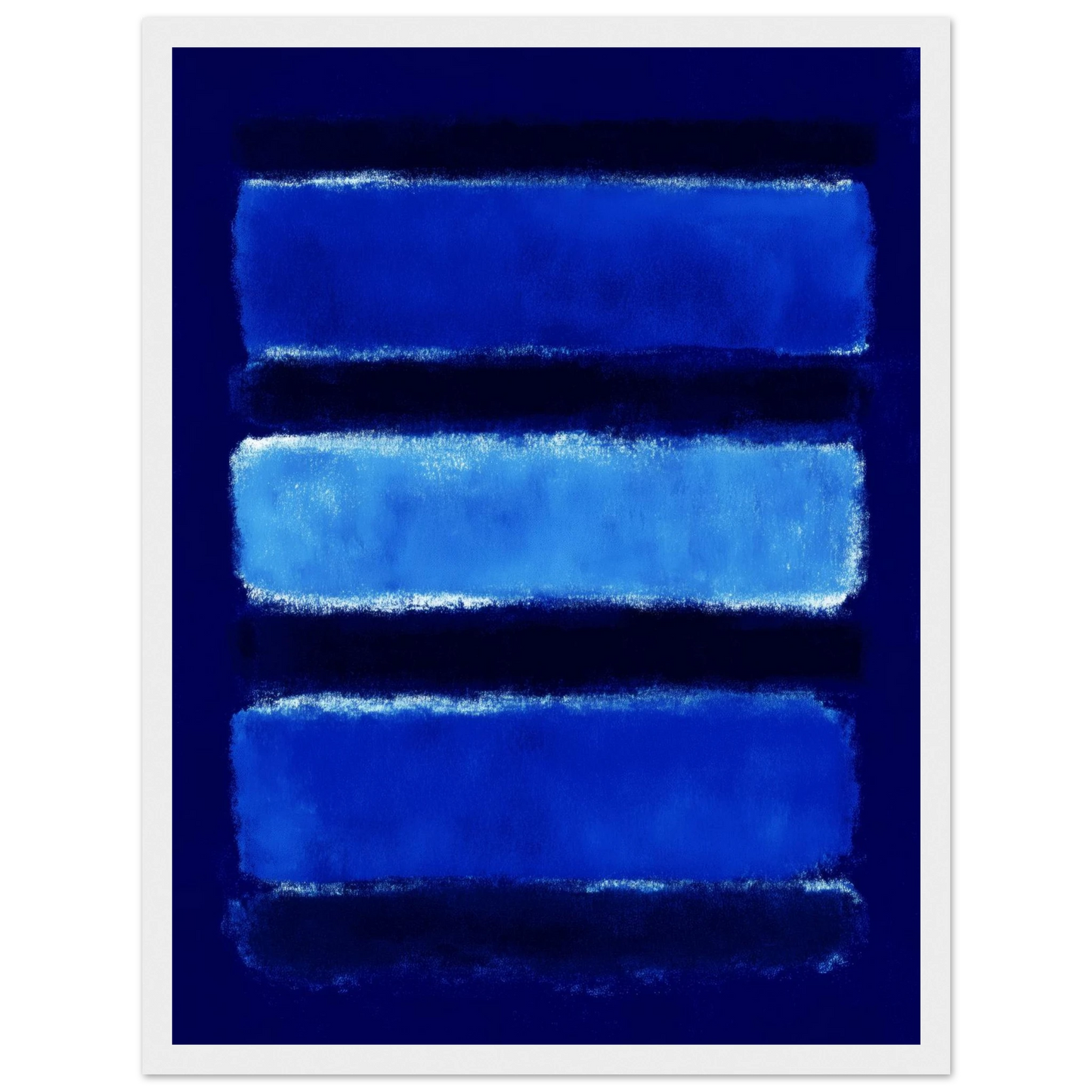 Triple Blue Bars - Framed Poster - 30x40 cm / 12x16″ - Black frame