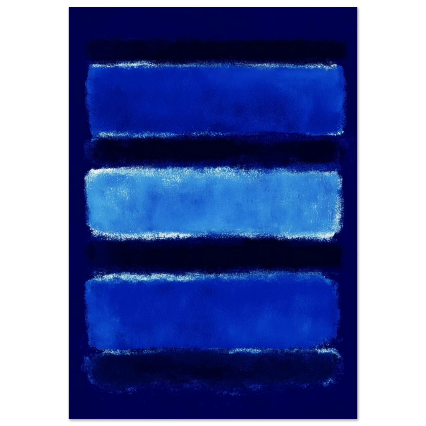Triple Blue Bars - Framed Poster - 30x40 cm / 12x16″ - Black frame