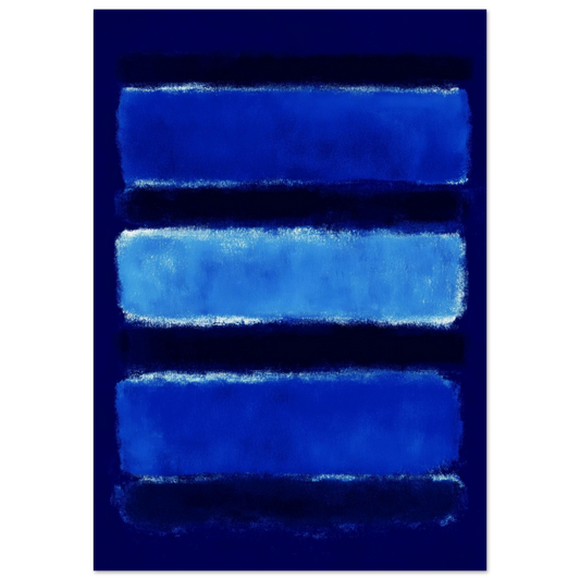 Triple Blue Bars - Framed Poster - 30x40 cm / 12x16″ - Black frame