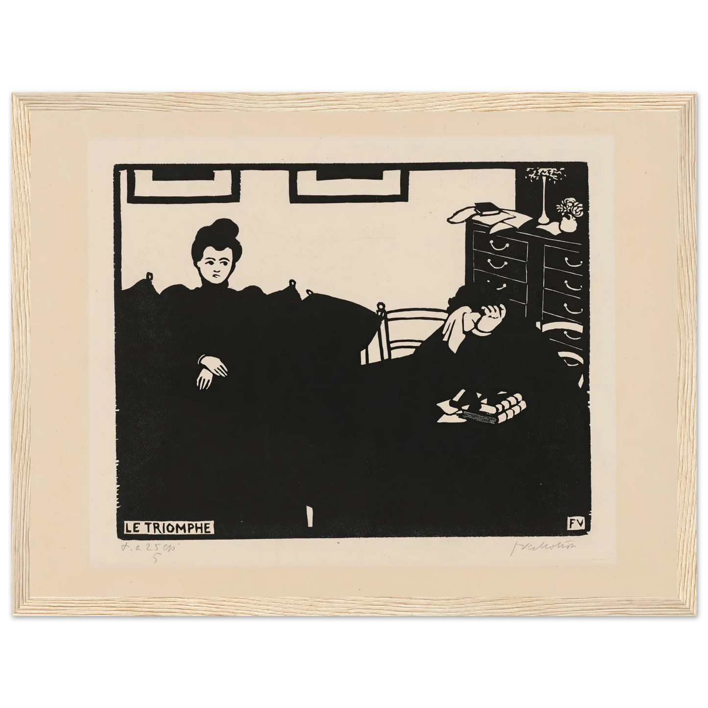 Triumph (Le Triomphe) (1898) Art Print | Felix Vallotton - Framed Poster - 30x40 cm / 12x16″ - Black frame
